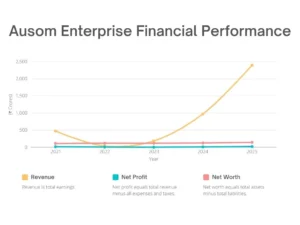 ausom enterprice share price target finincial performance
